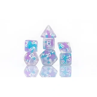 Outlet Dice Set: Cotton Candy Glowworm SDZ 0006-04 - Miniature Marvels: Airplane Models & Painted Dice Dice