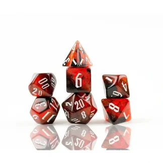 Outlet Dice Set: Fire Nebula SDZ 0013-02 - Miniature Marvels: Airplane Models & Painted Dice Dice