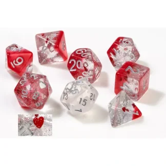 New Dice Set: Hearts SDZ 0005-01 - Miniature Marvels: Airplane Models & Painted Dice Dice