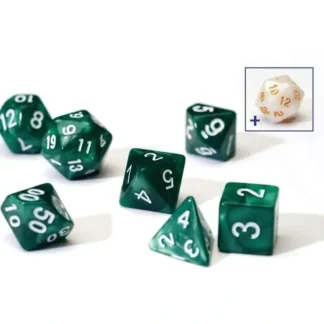 Fashion Dice Set: Pearl Green Acrylic SDZ 0001-02 - Miniature Marvels: Airplane Models & Painted Dice Dice