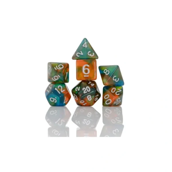 Outlet Dice Set: Persimmon Punch SDZ 0009-02 - Miniature Marvels: Airplane Models & Painted Dice Dice