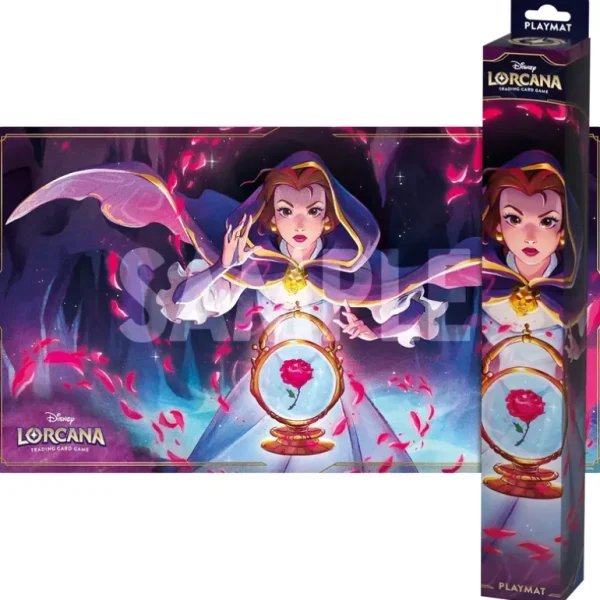 Disney Lorcana TCG: Shimmering Skies - Playmat Belle - Miniature Marvels: Airplane Models & Painted Dice* Shop All