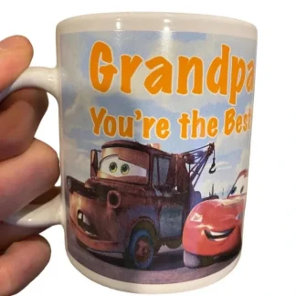 Best Sale Disney Pixar Cars Mug Cup - Grandpa You're the Best - Highly Collectible W/ BOX - Miniature Marvels: Airplane Models & Painted Dice Egpull