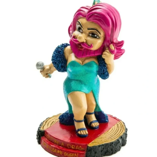 Hot Diva Drag Queen Garden Gnome - Pride Outdoor Sculpture-Figurine-Statue Big Mouth - Miniature Marvels: Airplane Models & Painted Dice Egpull