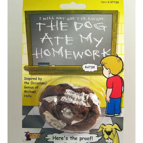 Outlet 12 DOG ATE MY HOMEWORK Poo Paper Crap Fake Joke Prank Poop Turd Teacher Gag Gift - Miniature Marvels: Airplane Models & Painted Dice Egpull