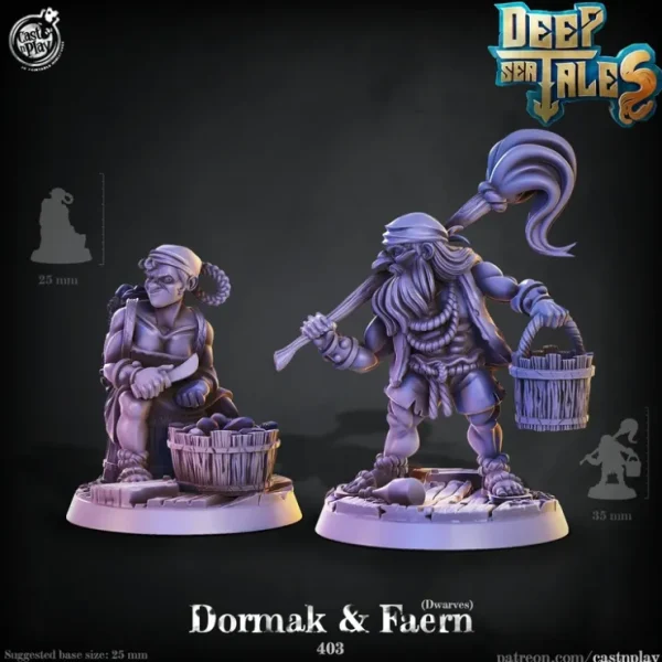 Cheap Dormak & Faern (Dwarves) - Miniature Marvels: Airplane Models & Painted Dice Miniature