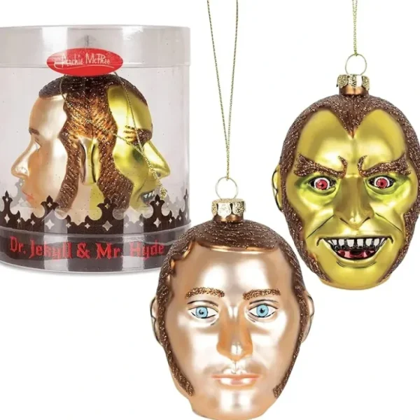 Flash Sale Dr. Jekyll & Mr. Hyde Ornament - Holiday Hand-Blown Glass Decor Archie McPhee - Miniature Marvels: Airplane Models & Painted Dice Egpull