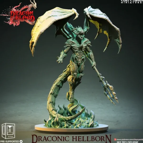 Cheap Draconic Hellborn - Miniature Marvels: Airplane Models & Painted Dice Miniature