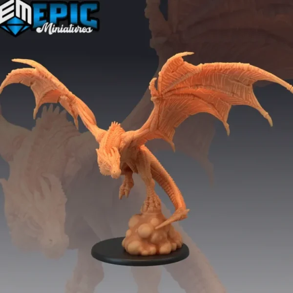 Online Draconic Wyvern Flying - Miniature Marvels: Airplane Models & Painted Dice Miniature