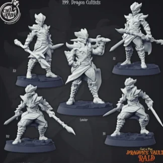 Store Dragon Cultists - Miniature Marvels: Airplane Models & Painted Dice Miniature