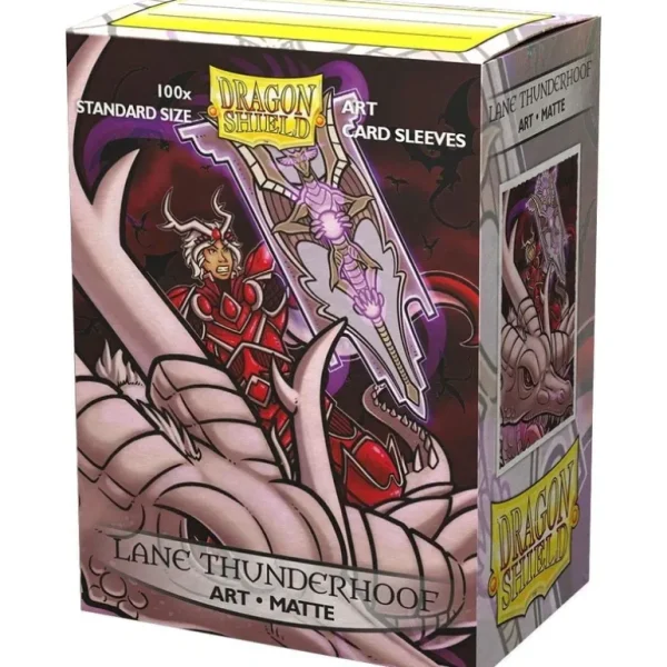 Dragon Shield: Art Sleeves (100) Matte "Lane Thunderhoof Portrait" ATM 12044 - Miniature Marvels: Airplane Models & Painted Dice* Shop All