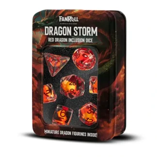 Flash Sale Dragon Storm Inclusion Resin Dice Set: Red Dragon (7) - Miniature Marvels: Airplane Models & Painted Dice Dice