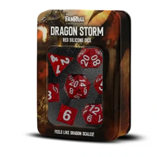 Outlet Dragon Storm Silicone Dice Set: Red Dragon Scales (7) - Miniature Marvels: Airplane Models & Painted Dice Dice