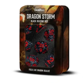 Store Dragon Storm Silicone Dice Set: Black Dragon Scales (7) - Miniature Marvels: Airplane Models & Painted Dice Dice