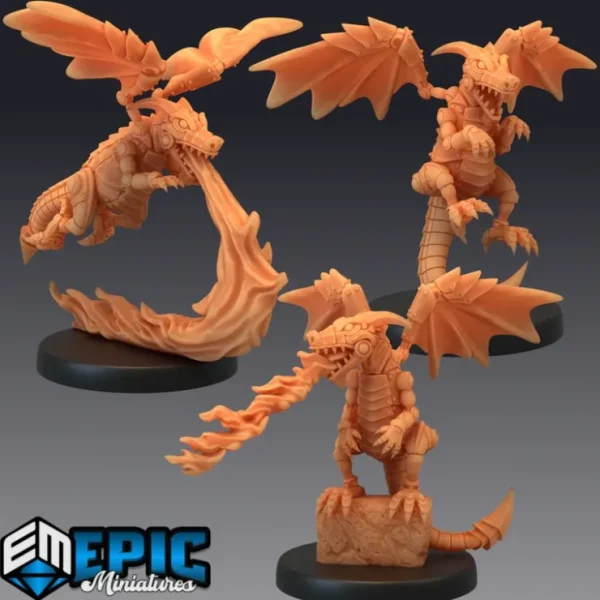 Best Dragon Whelp Constructs - Miniature Marvels: Airplane Models & Painted Dice Miniature