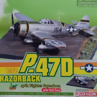 Dragon Wings 50304 1:72 P-47D Thunderbolt 47th Fighter Squadron w/ Display Base - Miniature Marvels: Airplane Models & Painted Dice* Airplane Model