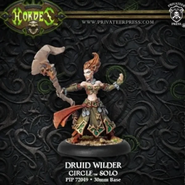 Hot Druid Wilder: Circle Orboros - Solo PIP 72049 - Miniature Marvels: Airplane Models & Painted Dice Miniature