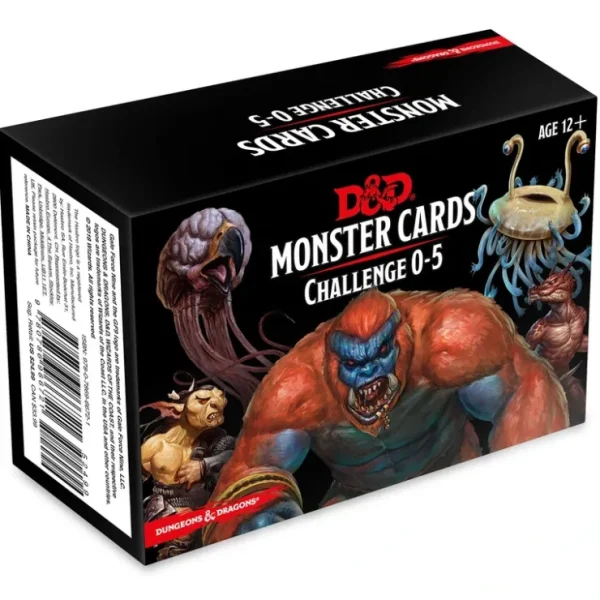 Online Dungeons & Dragons RPG: Monster Cards - Challenge 0-5 Deck (268 cards) GF9 C62820000 - Miniature Marvels: Airplane Models & Painted Dice Role-playing Game