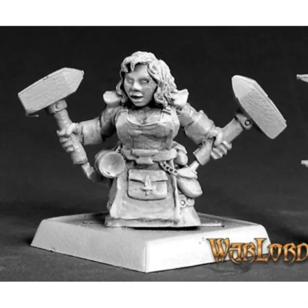 New Dwarf Forgemaiden: Warlord RPR 14518 - Miniature Marvels: Airplane Models & Painted Dice Miniature