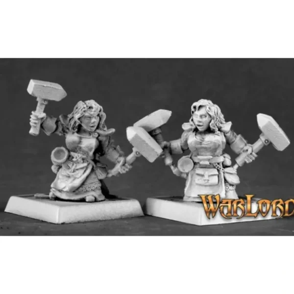 Discount Dwarf Forgemaidens (9): Warlord RPR 06209 - Miniature Marvels: Airplane Models & Painted Dice Miniature