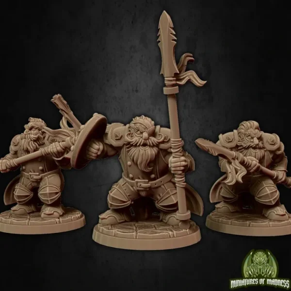 Cheap Dwarf Soldier Set 2 No Helmets - Miniature Marvels: Airplane Models & Painted Dice Miniature