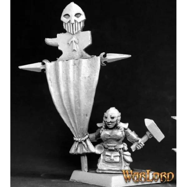 Store Dwarf Standard Bearer: Warlord RPR 14531 - Miniature Marvels: Airplane Models & Painted Dice Miniature