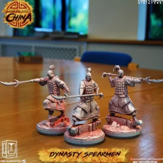 Clearance Dynasty Spearmen Bundle - Miniature Marvels: Airplane Models & Painted Dice Miniature