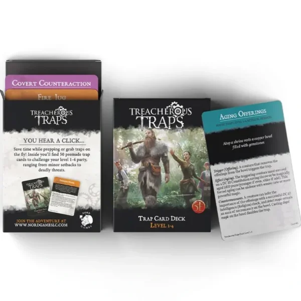 5E Treacherous Trap Deck: CR 1-4 - Miniature Marvels: Airplane Models & Painted Dice* Shop All