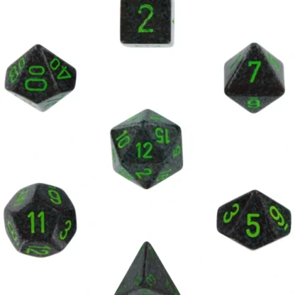Discount Earth: Speckled Polyhedral Dice Set (7's) CHX 25310 - Miniature Marvels: Airplane Models & Painted Dice Dice