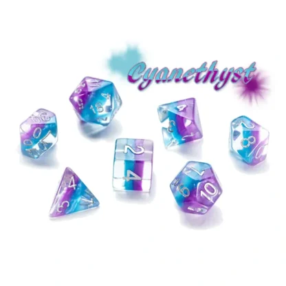 Online Eclipse Dice: "Cyanethyst" GKG E0530 - Miniature Marvels: Airplane Models & Painted Dice Dice
