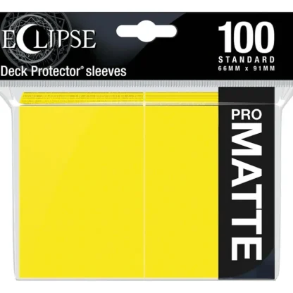 Store Eclipse Matte Standard Sleeves: Lemon Yellow (100) - Miniature Marvels: Airplane Models & Painted Dice Accessories