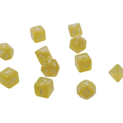 Store Eclipse: Poly 11 Dice Set- Lemon Yellow - Miniature Marvels: Airplane Models & Painted Dice Accessories