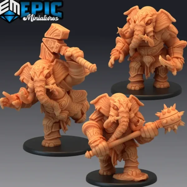 Online Elephantfolk Paladins - Miniature Marvels: Airplane Models & Painted Dice Miniature