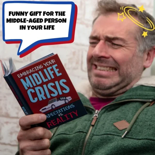 Discount Embracing Your Midlife Crisis "Expectations vs. Reality" Hardcover Book Gag Gift - Miniature Marvels: Airplane Models & Painted Dice Egpull