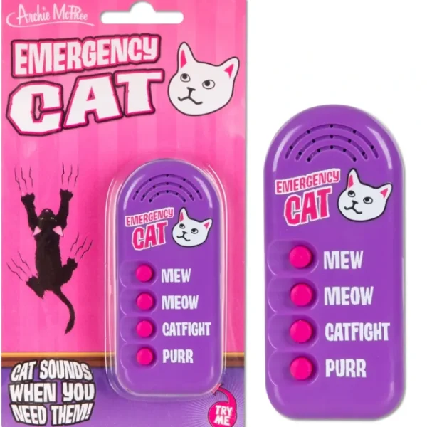 Online EMERGENCY CAT - Handheld Sound Machine Noise Maker Gag Toy - Archie McPhee - Miniature Marvels: Airplane Models & Painted Dice Egpull