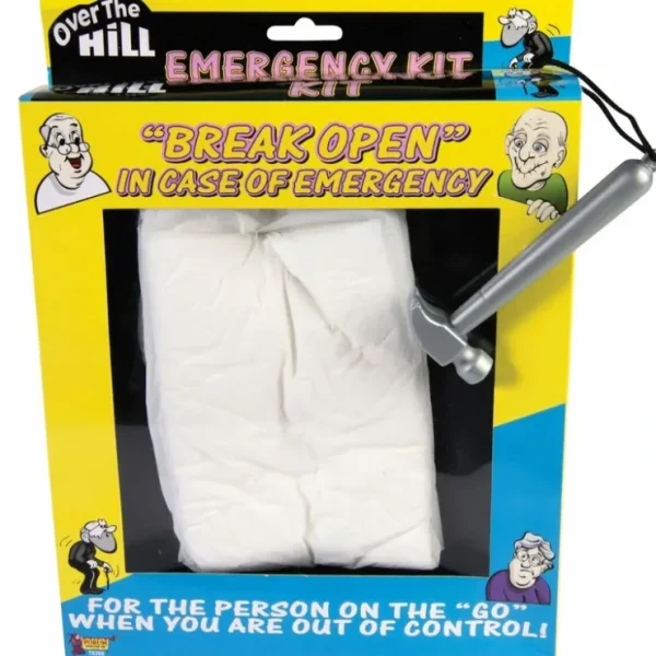 Outlet Emergency Underwear Diaper Kit - Over the Hill - Funny Gag Joke Birthday Gift - Miniature Marvels: Airplane Models & Painted Dice Egpull