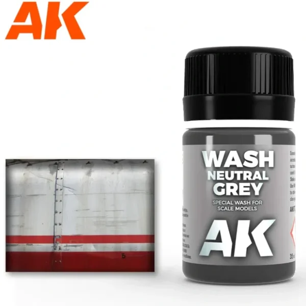 Best Sale Enamel Wash: Neutral Grey Wash LTG AK-677 - Miniature Marvels: Airplane Models & Painted Dice Paint