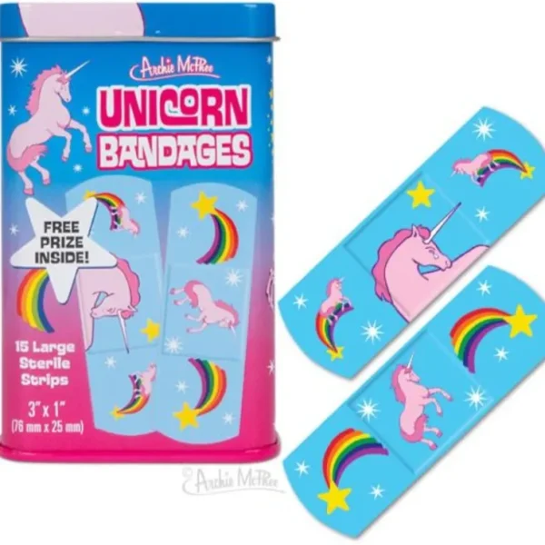 Online Enchanted Unicorn Bandages in Cute Collectible Tin - Band-Aids Archie McPhee - Miniature Marvels: Airplane Models & Painted Dice Egpull