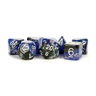 Cheap Eternal Blue/Black 16mm Resin Poly Set MET 632 - Miniature Marvels: Airplane Models & Painted Dice Dice