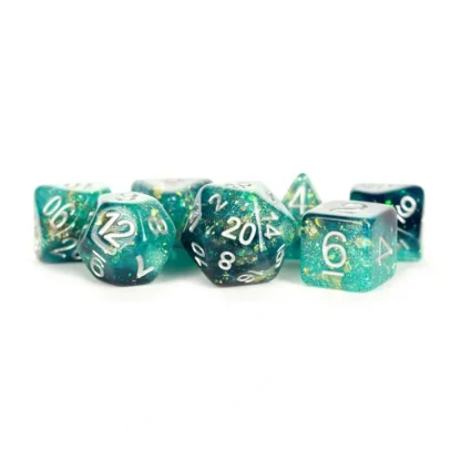 New Eternal Teal/Black 16mm Resin Poly Set MET 634 - Miniature Marvels: Airplane Models & Painted Dice Dice
