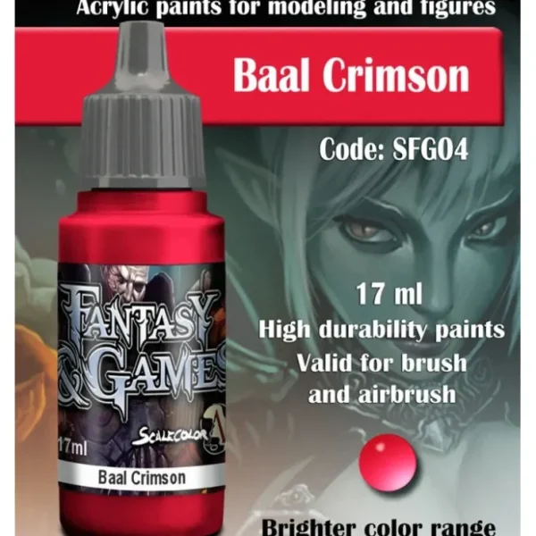 Discount Fantasy & Games: Baal Crimson S75 SFG-04 - Miniature Marvels: Airplane Models & Painted Dice Paint