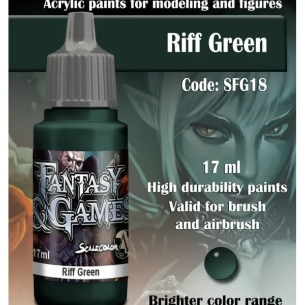 Clearance Fantasy & Games: Riff Green S75 SFG-18 - Miniature Marvels: Airplane Models & Painted Dice Paint