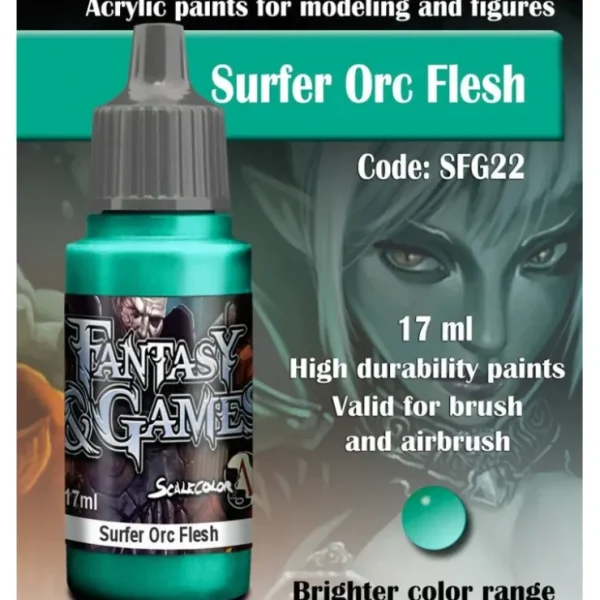 Outlet Fantasy & Games: Surfer Orc Flesh S75 SFG-22 - Miniature Marvels: Airplane Models & Painted Dice Paint