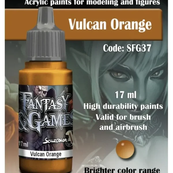 Discount Fantasy & Games: Vulcan Orange S75 SFG-37 - Miniature Marvels: Airplane Models & Painted Dice Paint