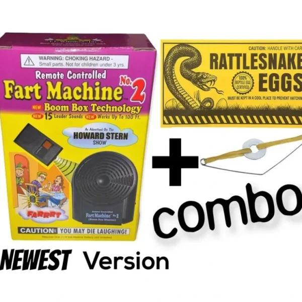 Flash Sale 1 FART MACHINE #2 with remote + 1 Rattlesnake Eggs Envelope COMBO ~ Prank Joke - Miniature Marvels: Airplane Models & Painted Dice Egpull