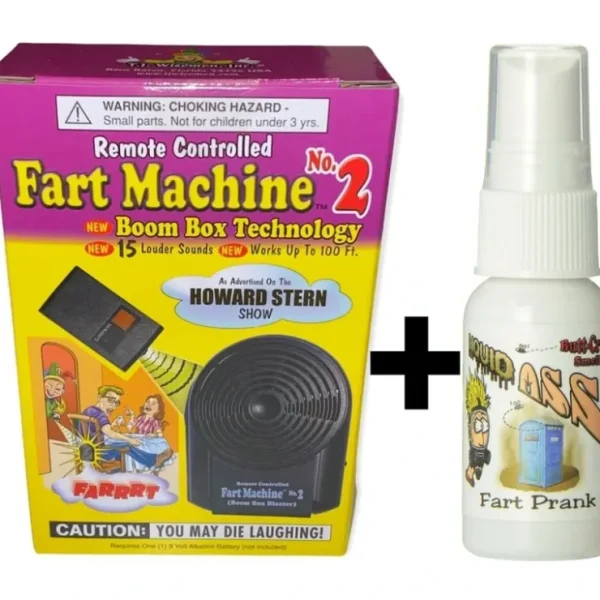 New 1 Fart Machine #2 with remote + 1 Liquid Ass Spray Bottle Stink Bomb ~ COMBO! - Miniature Marvels: Airplane Models & Painted Dice Egpull