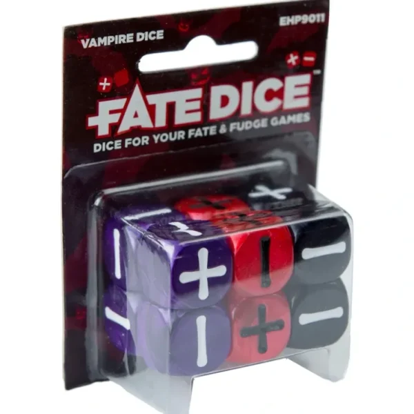 Store Fate Core RPG: Fate Dice - Vampire (12) EHP 9011 - Miniature Marvels: Airplane Models & Painted Dice Dice