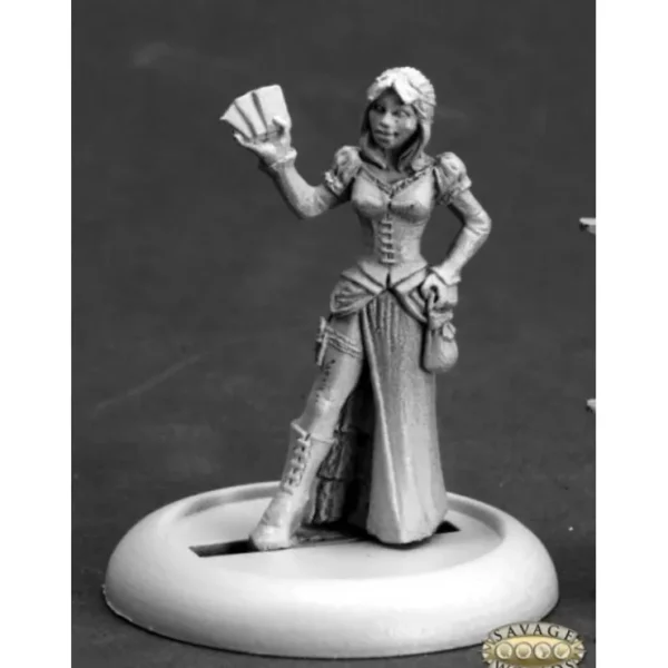 Fashion Female Huckster: Savage Worlds RPR 59025 - Miniature Marvels: Airplane Models & Painted Dice Miniature