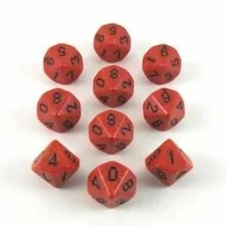 Best Sale Fire: Speckled d10 Dice Set (10's) CHX 25103 - Miniature Marvels: Airplane Models & Painted Dice Dice