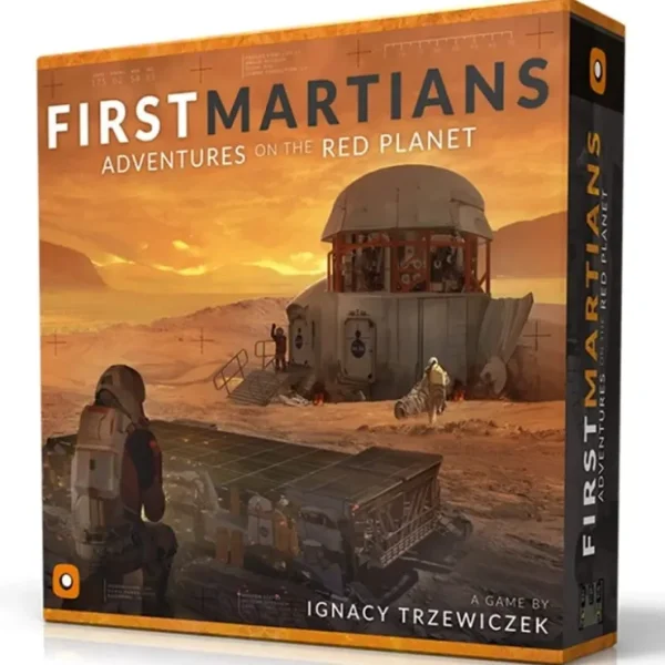 New First Martians: Adventures on the Red Planet PLG 0088 - Miniature Marvels: Airplane Models & Painted Dice Board Game